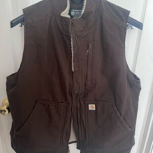 Carhartt Women’s  Dark Brown Sherpa lined Work Vest